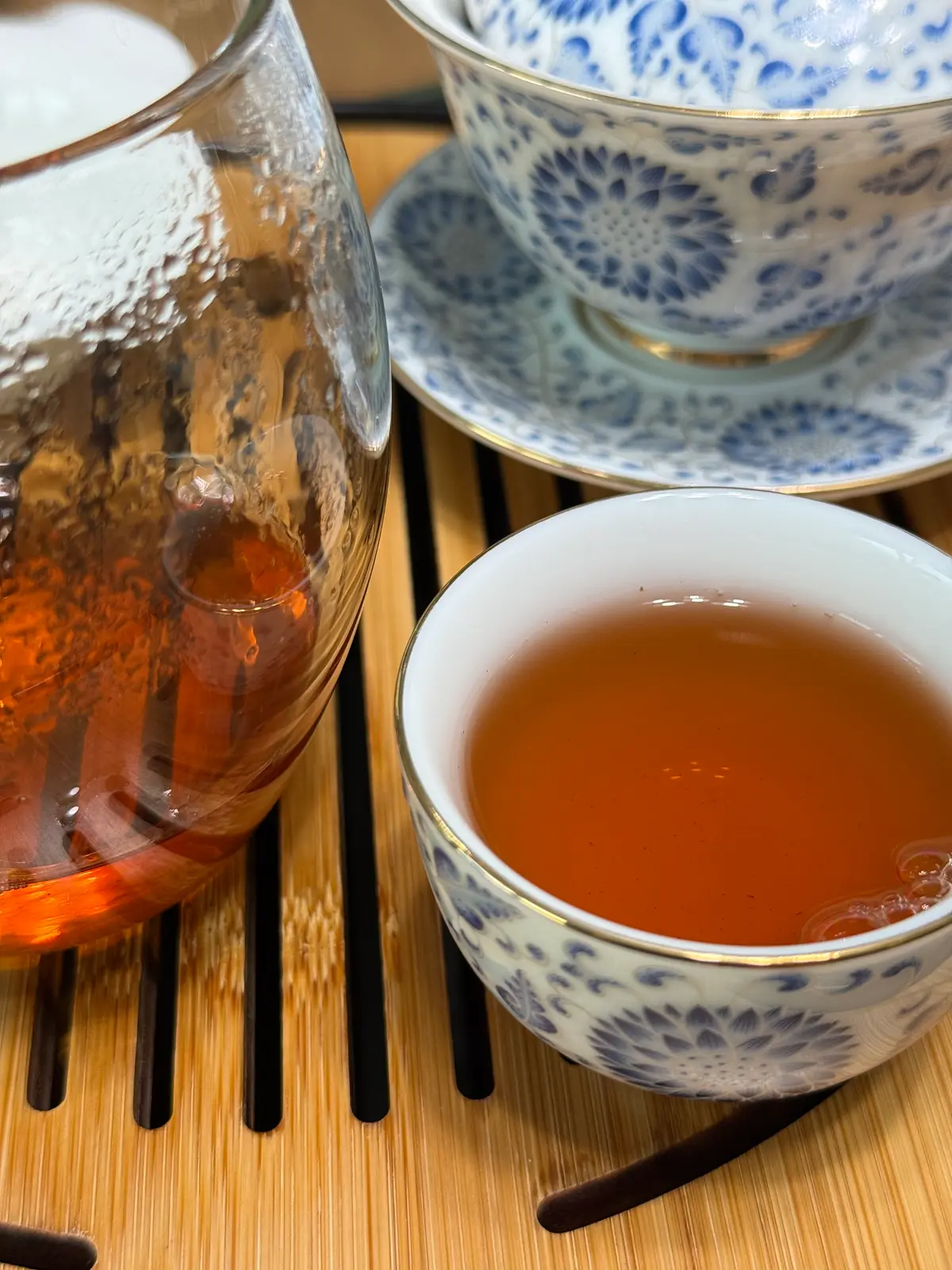 13-Year Aged Da Hong Pao — second steep, deeper amber
